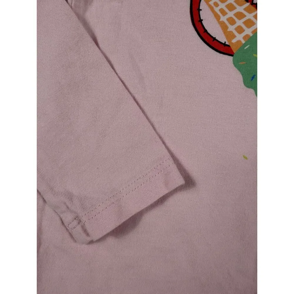 Tea Collection Octopus Ice Cream Graphic Long Sleeve Shirt Pink Size 5